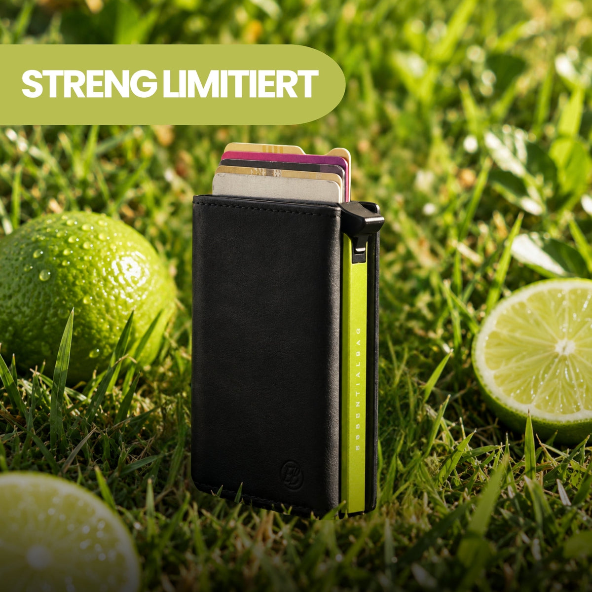 Slim Wallet Lime + Tracker-Karte — Set