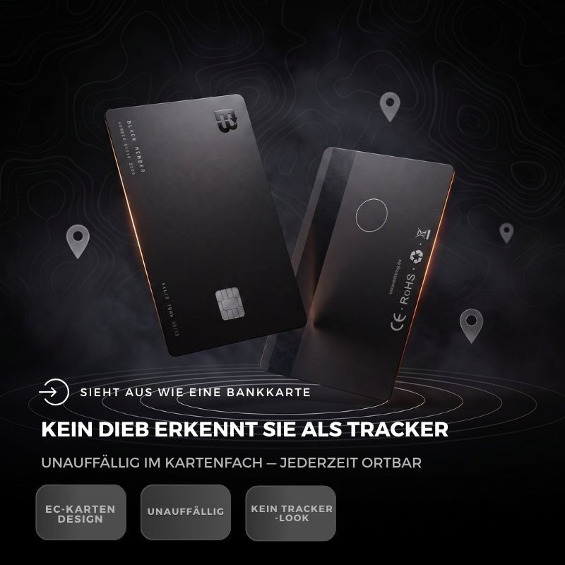Slim Wallet Orange + carta tracker Pro nera — Set