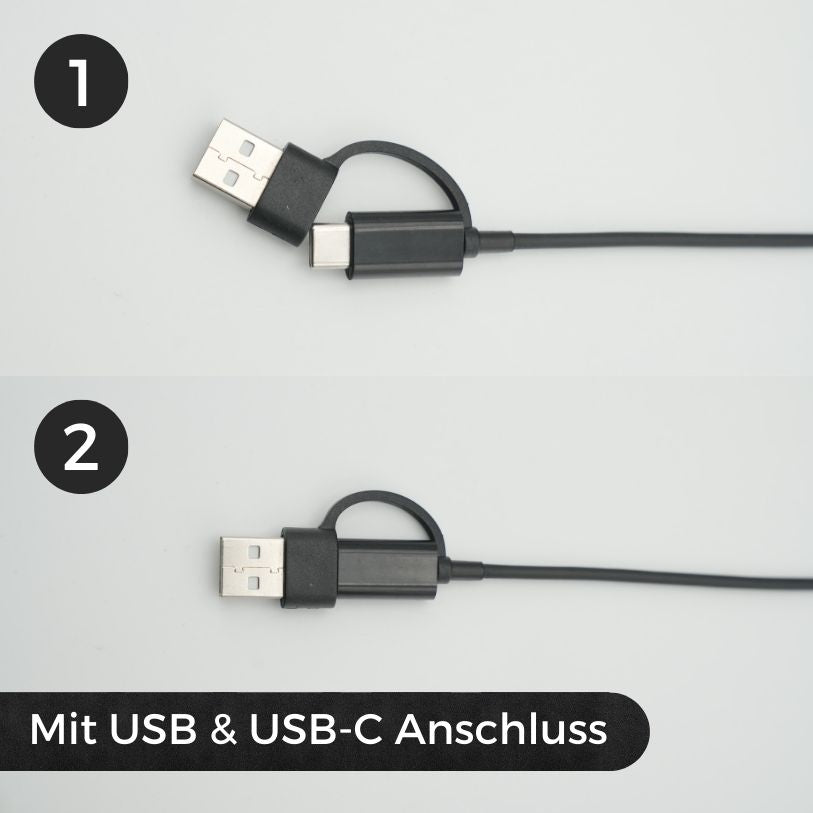 Inductive charging cable for tracker card