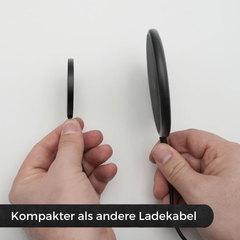 Inductive charging cable for tracker card