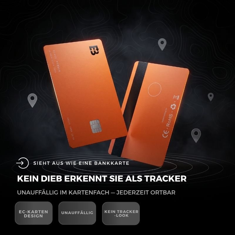 Slim Wallet Orange + Tracker-Karte Pro Orange — Set