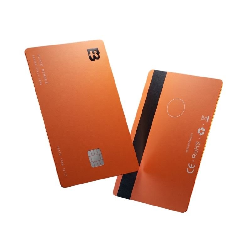 Slim Wallet Orange + Tracker-Karte Pro Orange — Set