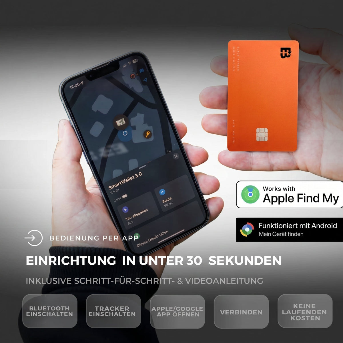 Tracker-Karte Pro für Apple & Android