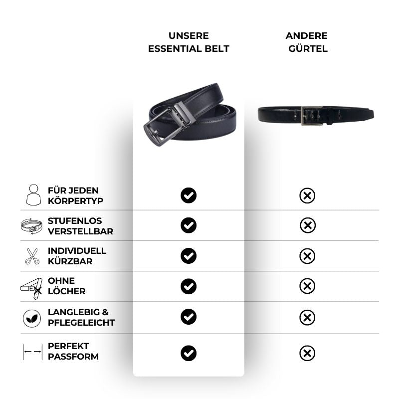 Automatikgürtel aus Leder — stufenlos verstellbar