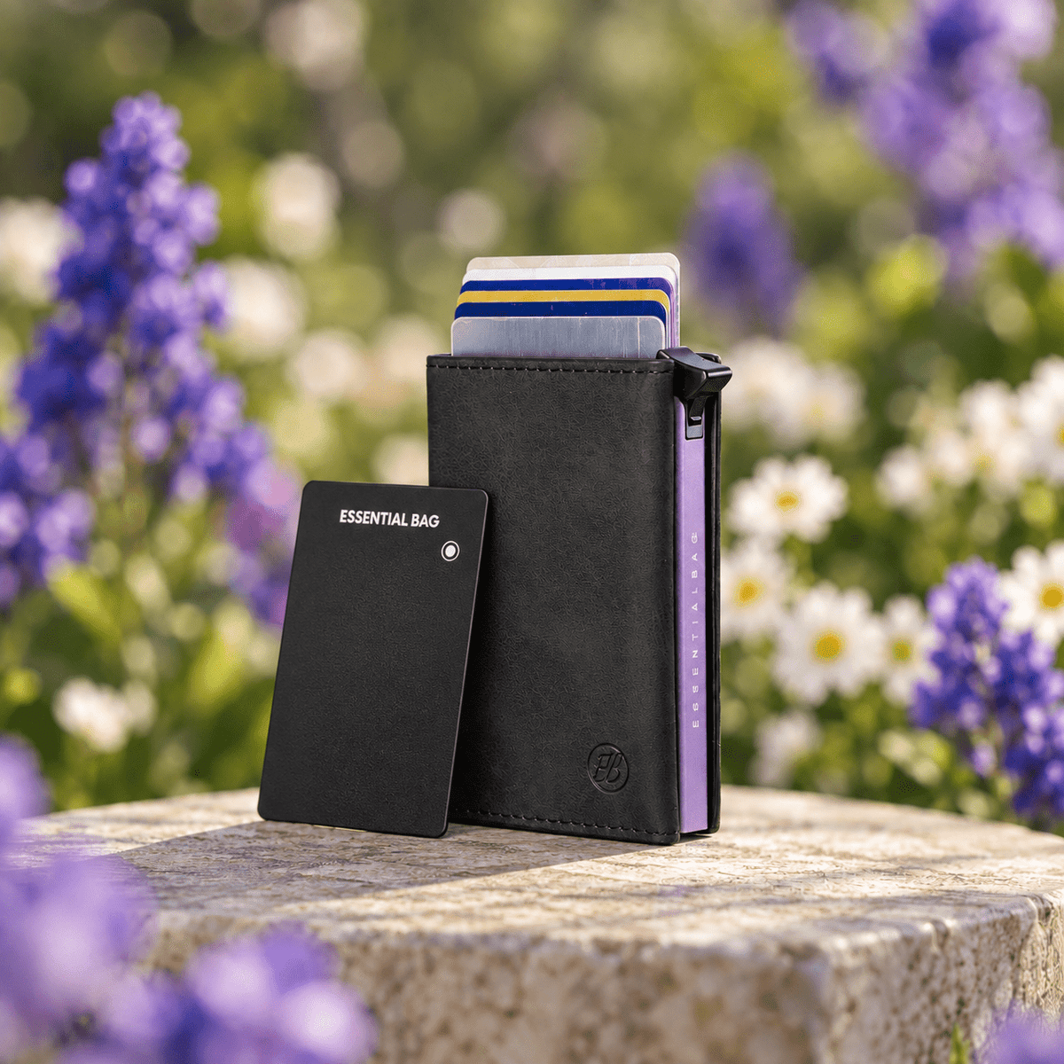 Slim Wallet Iris + Tracker-Karte — Set